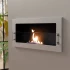 Texas - Witte bio-ethanol wandhaard met glas