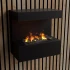 ScandiFlames Electric Late Zwarte Wandhaard Opti-Myst