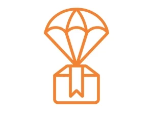 Oranje dropshipping icoon